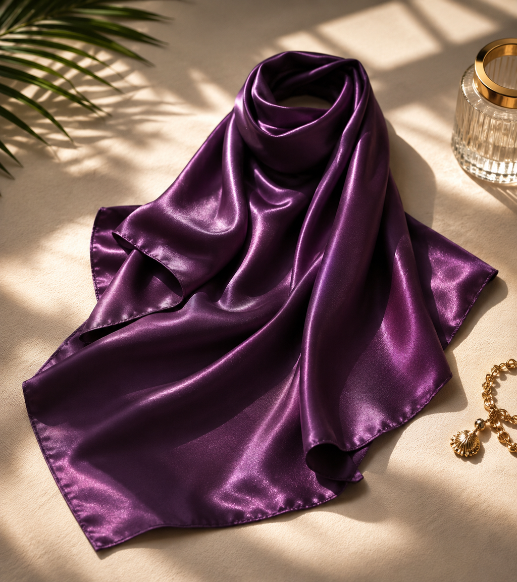 Electric Bloom & Purple Scarf